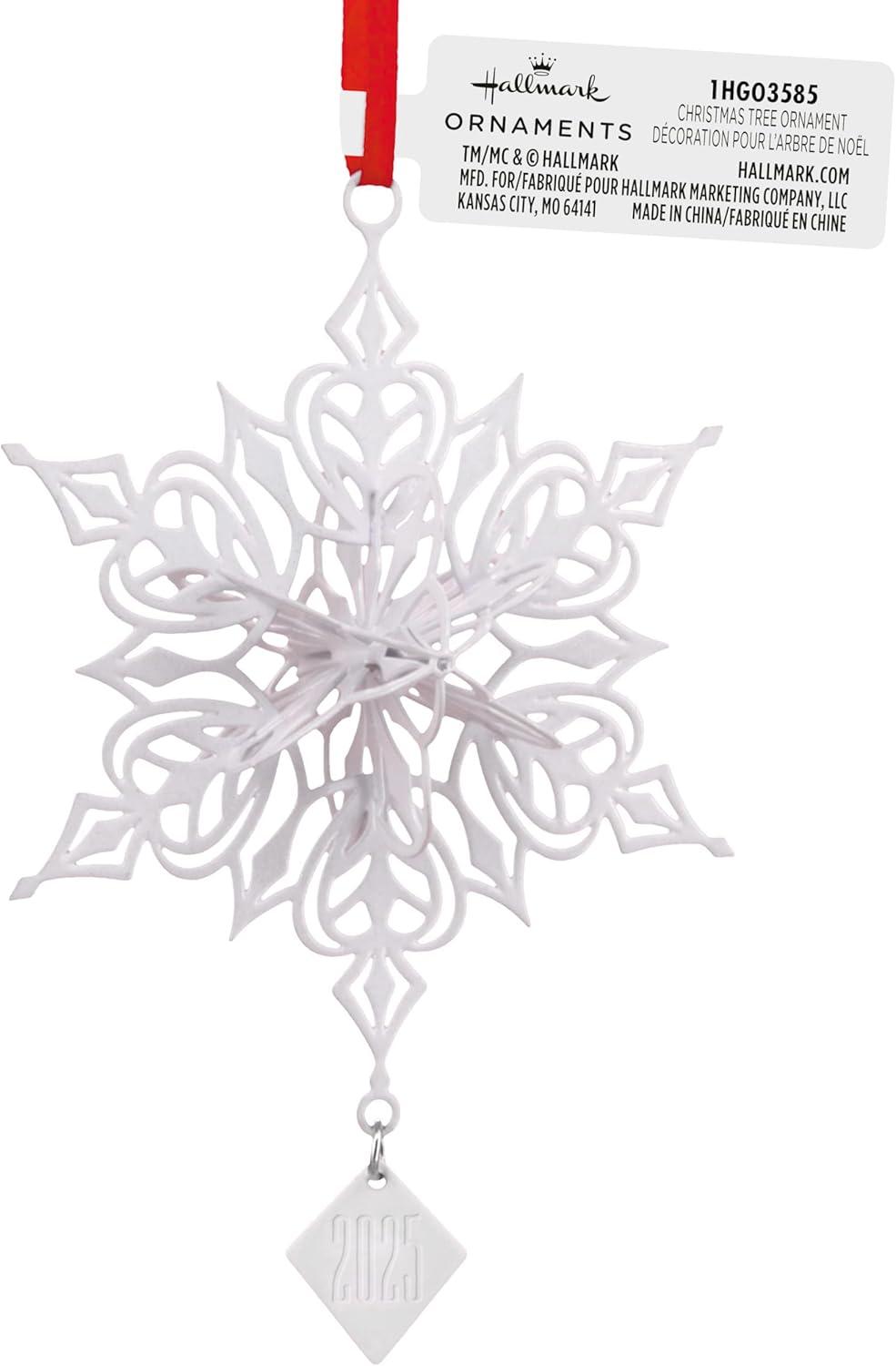 imageHallmark Dimensional Snowflake 2025 Christmas Ornament Snowflake Gifts