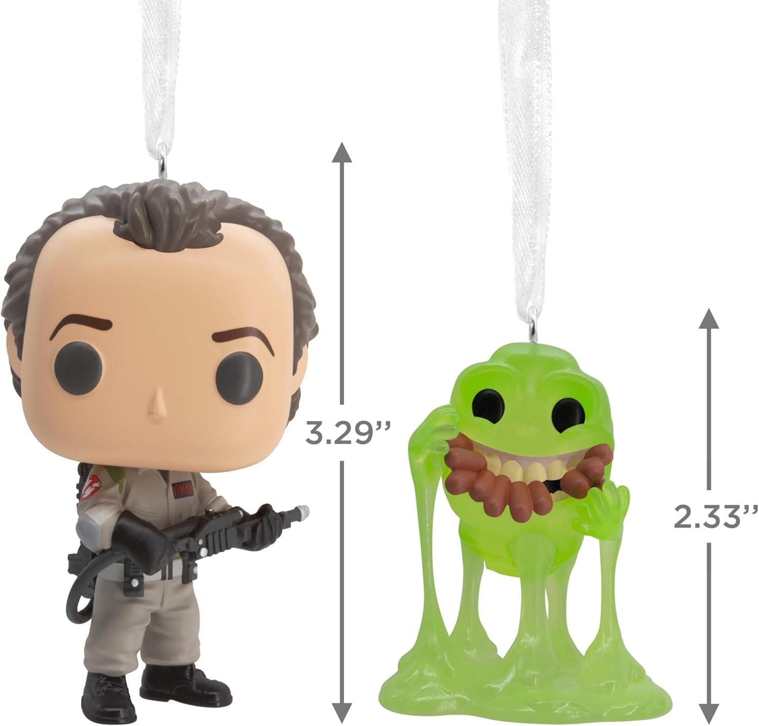 imageHallmark Ghostbusters Peter Venkman ampamp Slimer Funko POP Christmas Ornaments Set of 2 Pop Culture Gifts