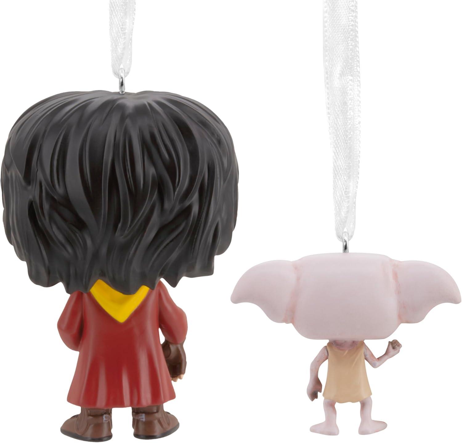 imageHallmark Harry Potter and Dobby Funko POP Christmas Ornaments Set of 2 Pop Culture Gifts
