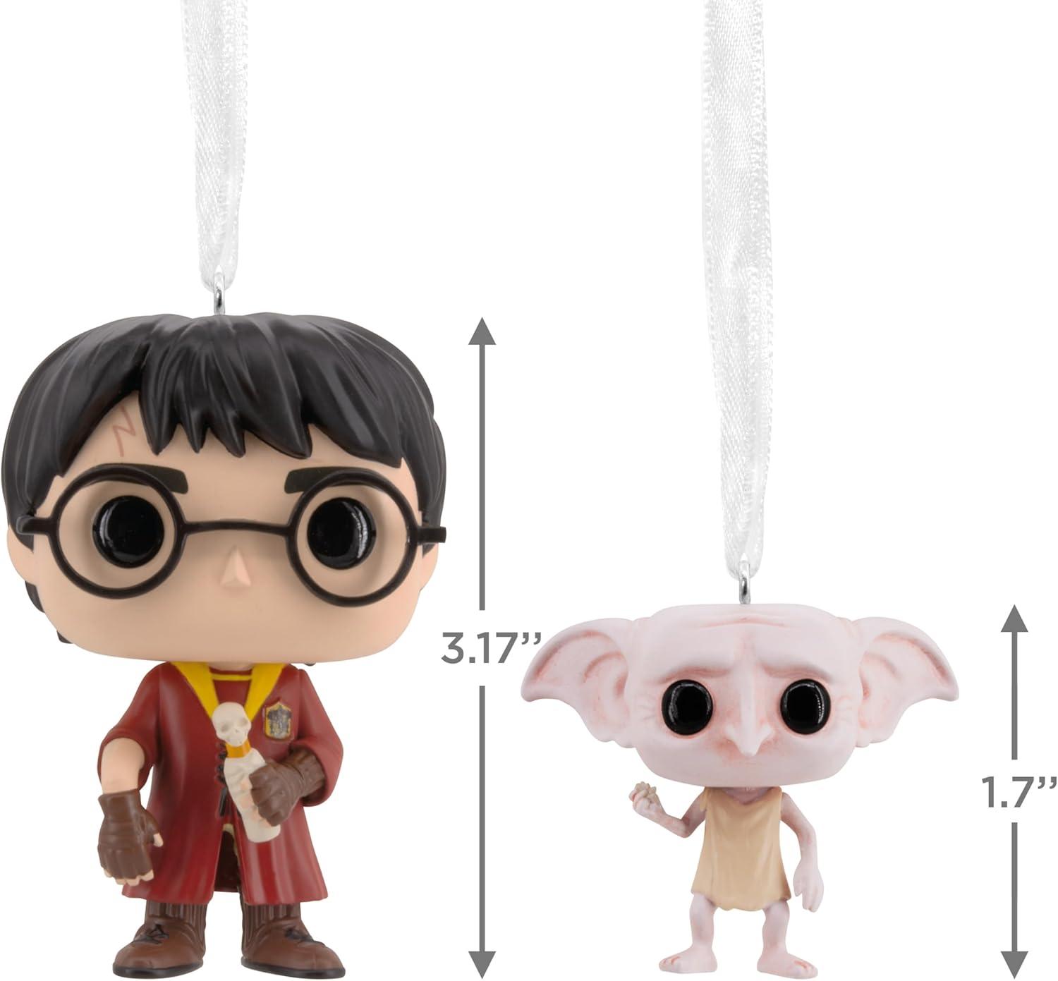 imageHallmark Harry Potter and Dobby Funko POP Christmas Ornaments Set of 2 Pop Culture Gifts