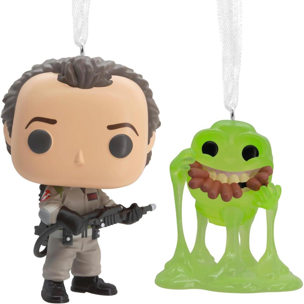 imageHallmark Ghostbusters Peter Venkman ampamp Slimer Funko POP Christmas Ornaments Set of 2 Pop Culture Gifts