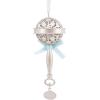 Hallmark Baby’s First Christmas Christmas Ornament 2024 Girl(Baby’s First Rattle Blue)