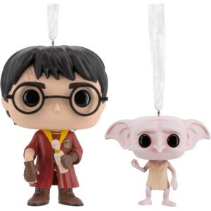 Hallmark Harry Potter and Dobby Funko POP! Christmas Ornaments, Set of 2, Pop Culture Gifts