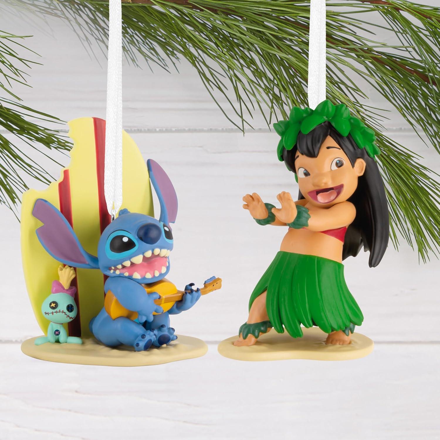 imageHallmark Disney Lilo ampamp Stitch Christmas Ornaments Set of 2 Gifts for Disney Fans
