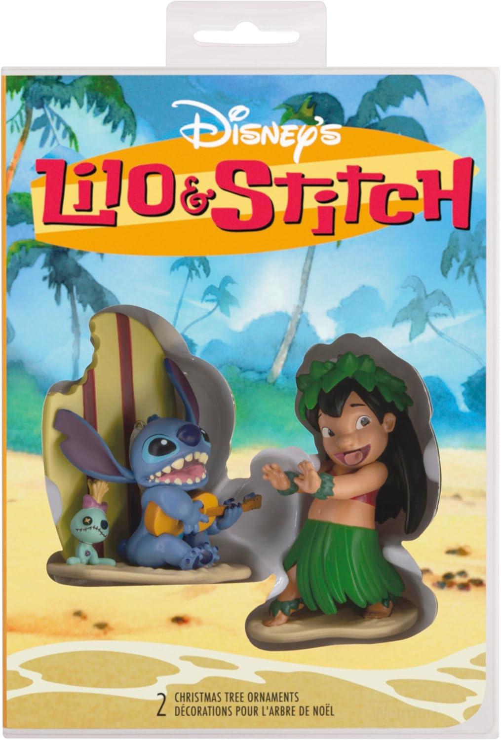 imageHallmark Disney Lilo ampamp Stitch Christmas Ornaments Set of 2 Gifts for Disney Fans