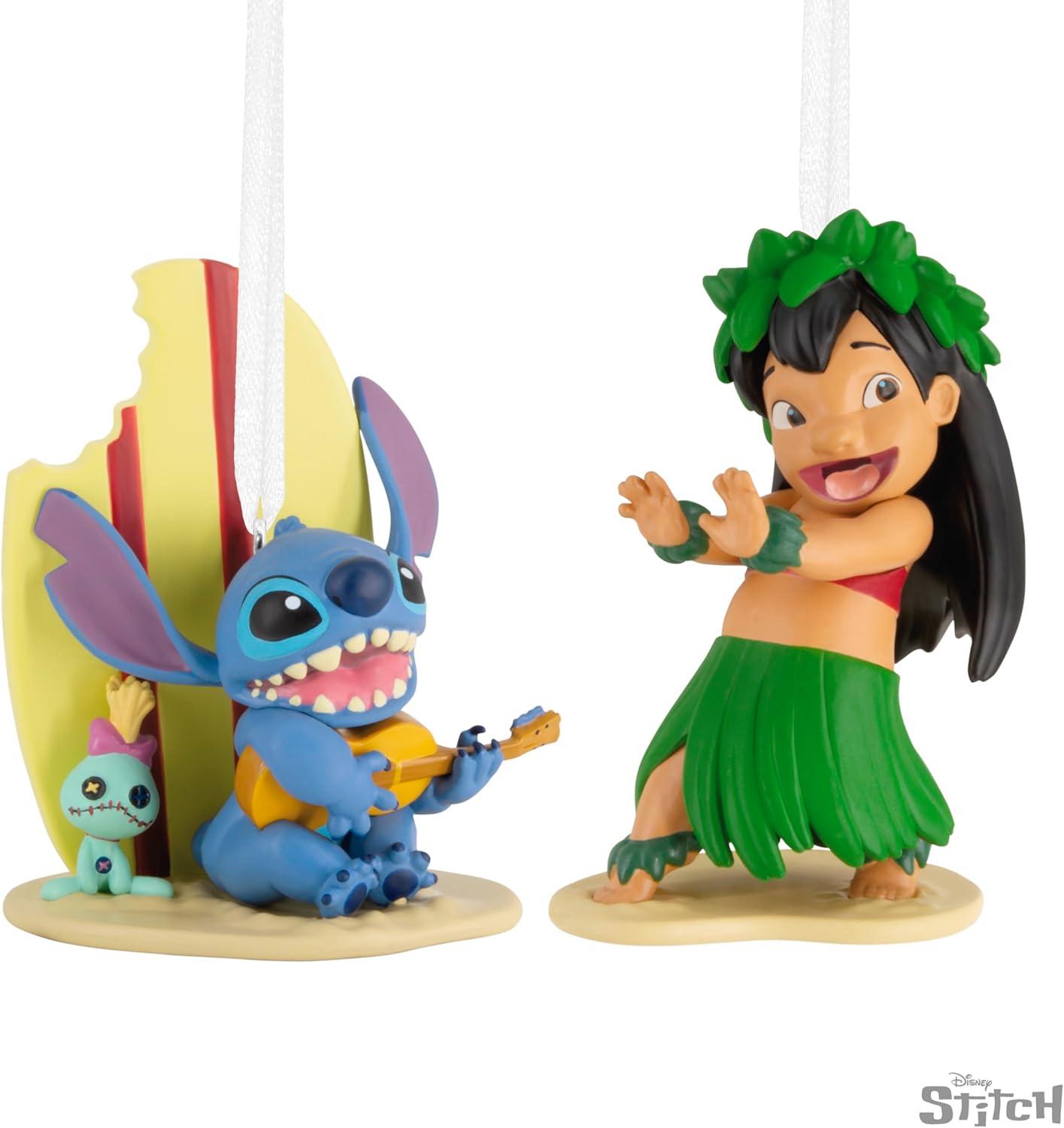 imageHallmark Disney Lilo ampamp Stitch Christmas Ornaments Set of 2 Gifts for Disney Fans