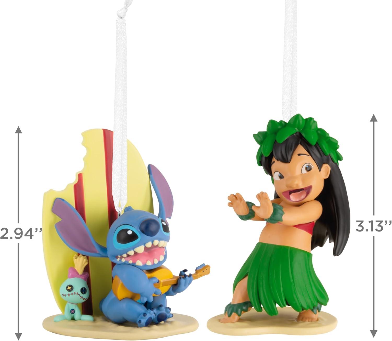 imageHallmark Disney Lilo ampamp Stitch Christmas Ornaments Set of 2 Gifts for Disney Fans