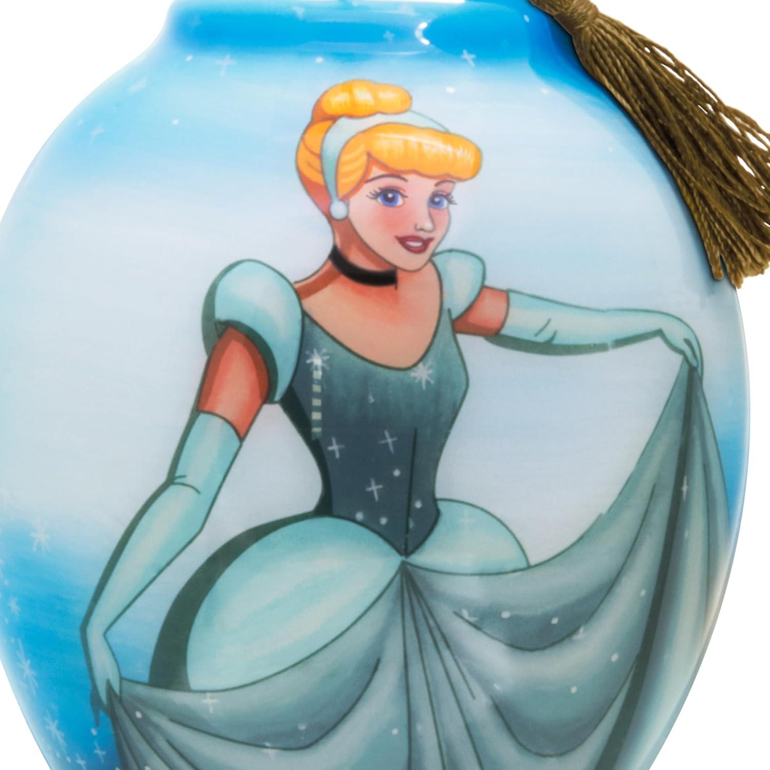 imageHallmark Disney Princess NeQwa Art Cinderella Christmas Ornament HandPainted GlassNeQwa Disney Princess
