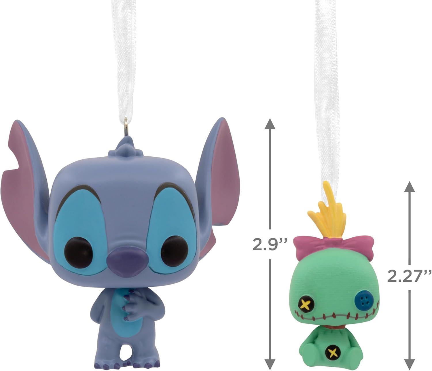 imageHallmark Disney Stitch with Scrump Funko POP Christmas Ornaments Set of 2 Pop Culture Gifts