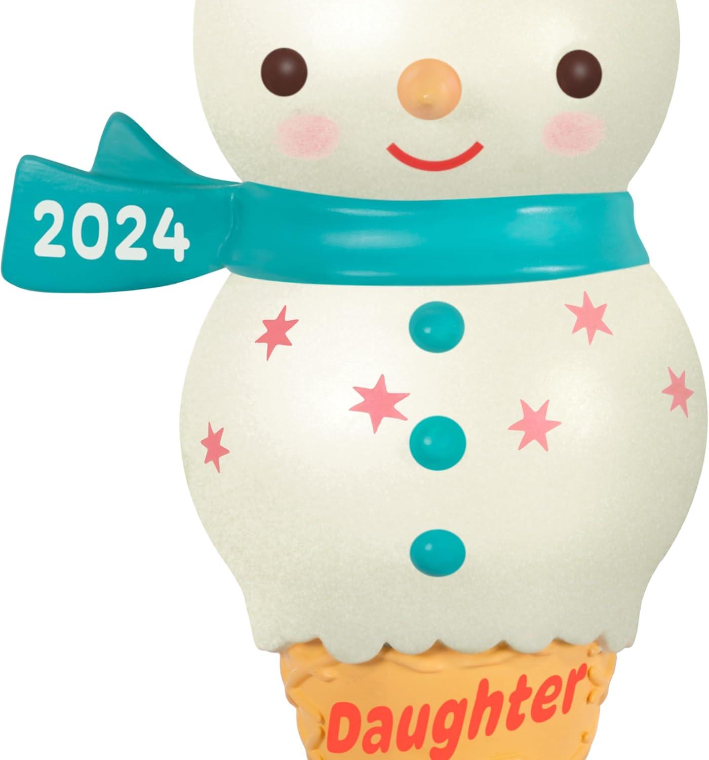 imageHallmark Keepsake Christmas Ornament 2024 Daughter Snowman Ice Cream Cone 2024 Family Gifts2024 Daughter