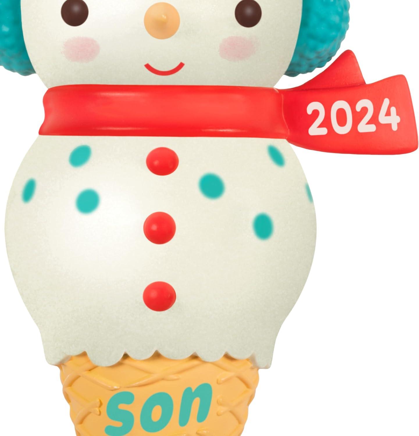 imageHallmark Keepsake Christmas Ornament 2024 Daughter Snowman Ice Cream Cone 2024 Family Gifts2024 Son