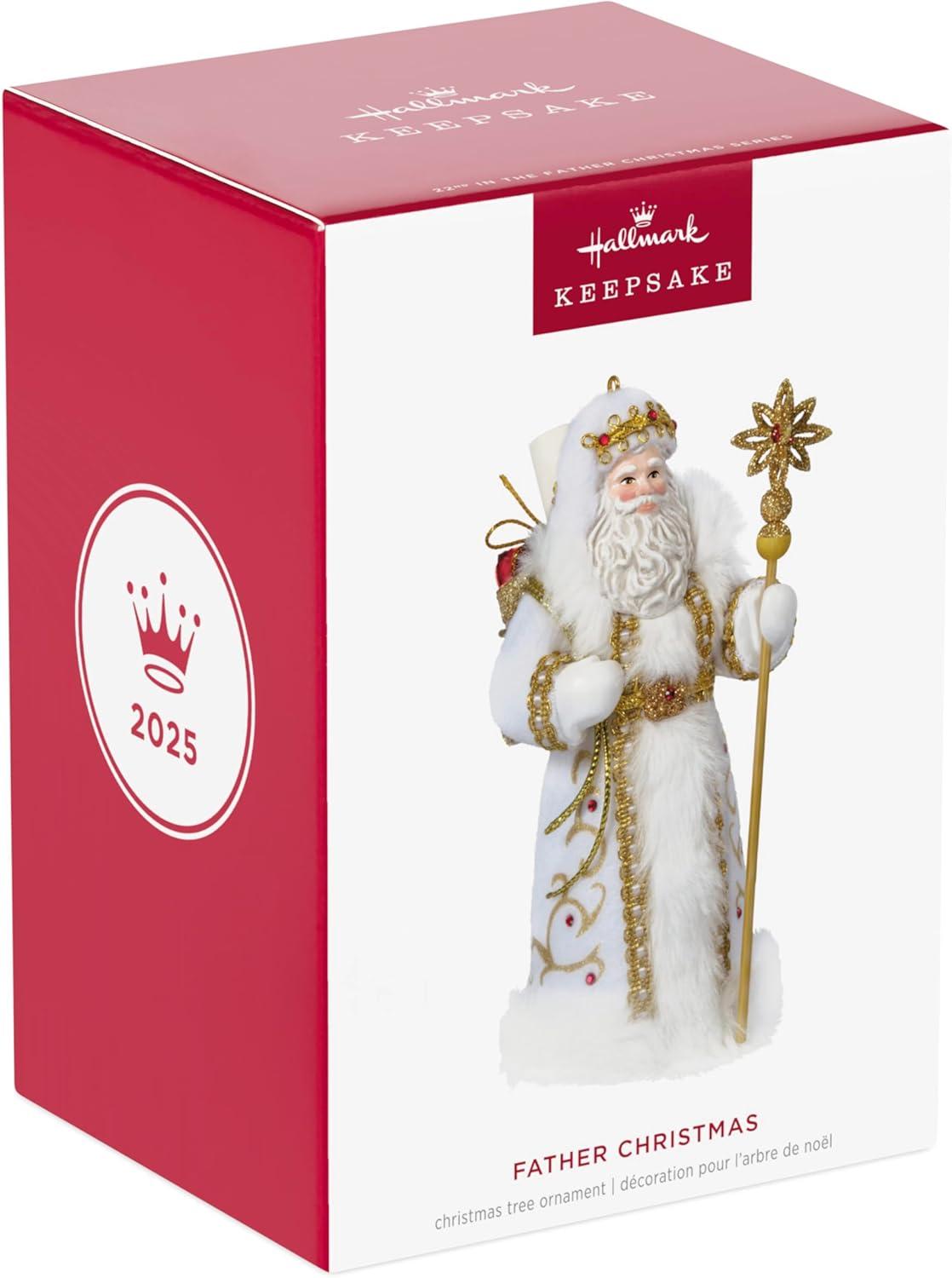imageHallmark Keepsake Christmas Ornament 2024 Father Christmas Santa Collectors Gifts2025 White Father Christmas