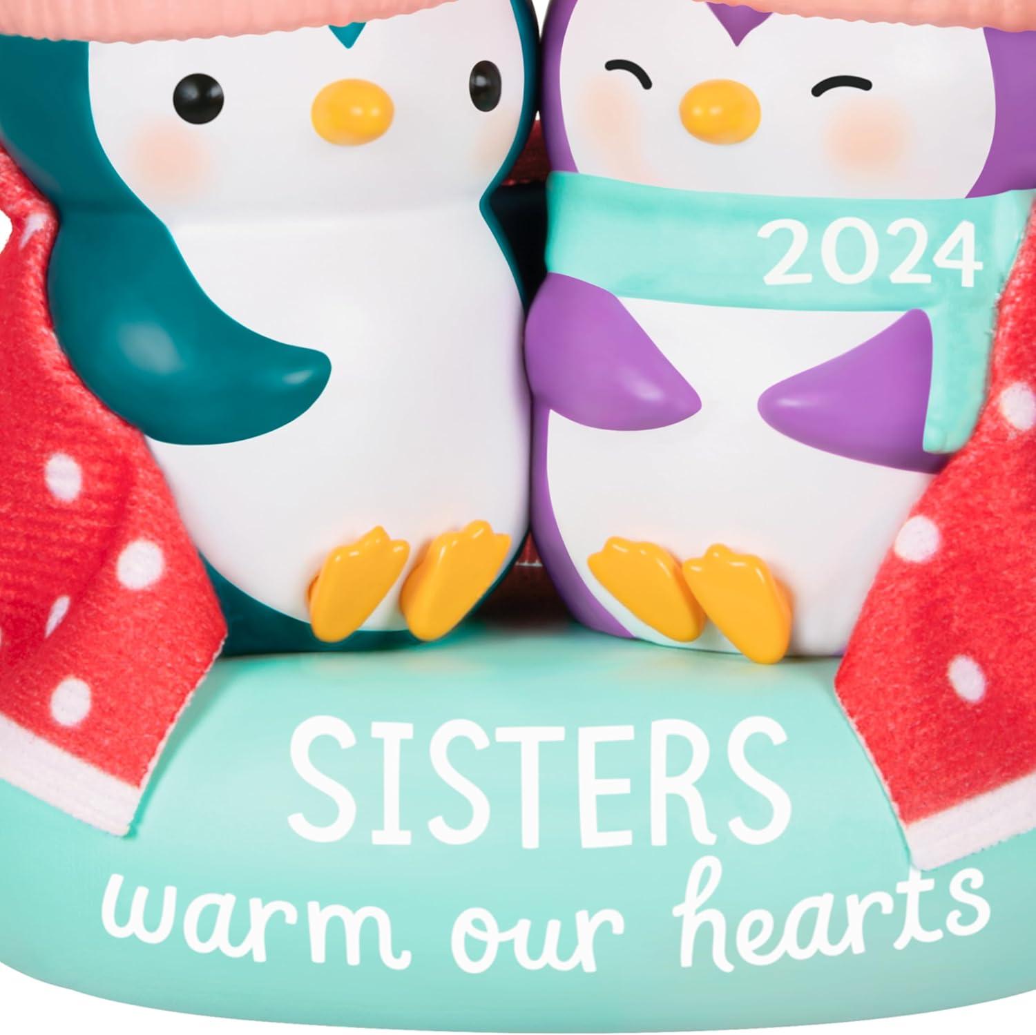 imageHallmark Keepsake Christmas Ornament 2024 Sisters Warm Our Hearts 2024 Family GiftsSisters Warm our Hearts