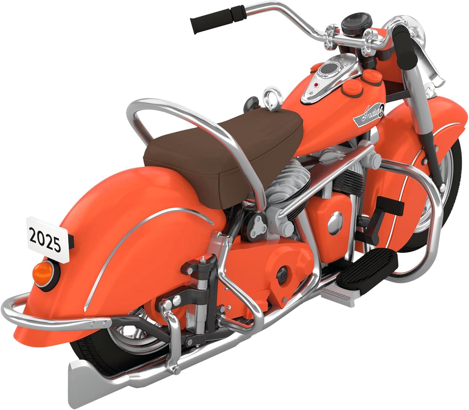 imageHallmark Keepsake Christmas Ornament 2025 1953 Indian Chief Motorcycle 2025 Metal Gifts for Motorcycle CollectorsIndian Motorcycle Chief Motorcycle