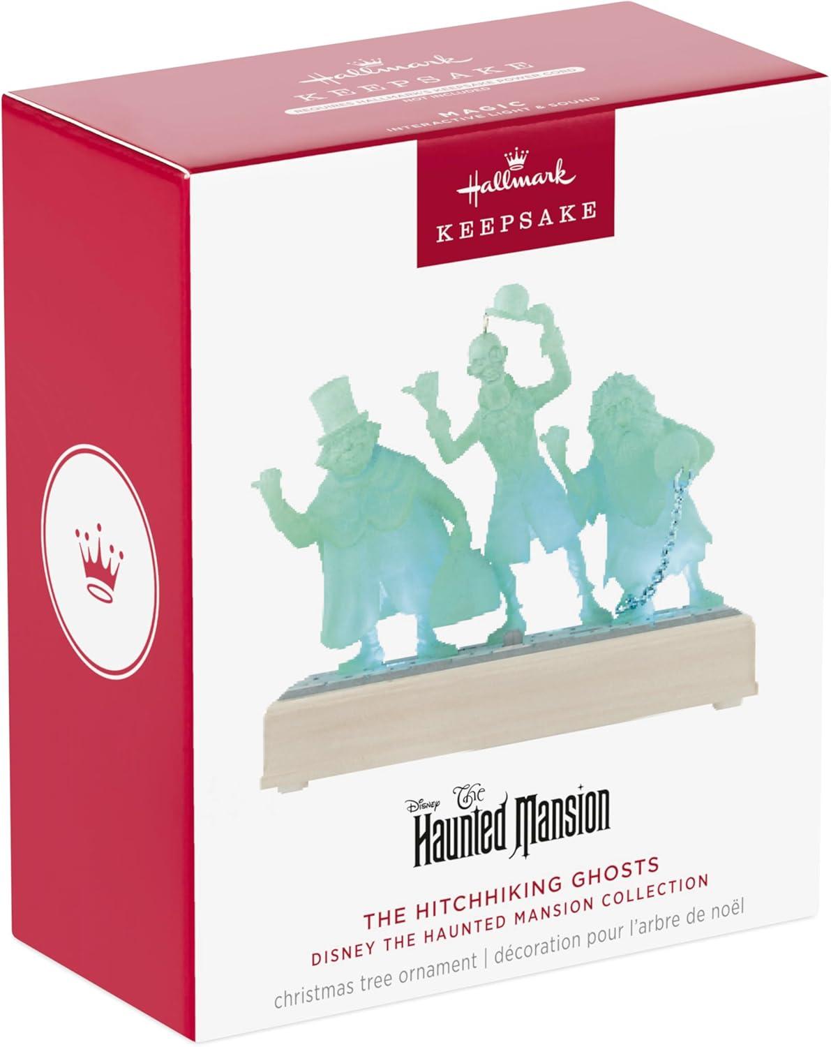imageHallmark Keepsake Christmas Ornament 2025 Disney The Haunted Mansion Collection The Hitchhiking Ghosts with Light and Sound Gifts for Disney FansHitchhiking Ghosts