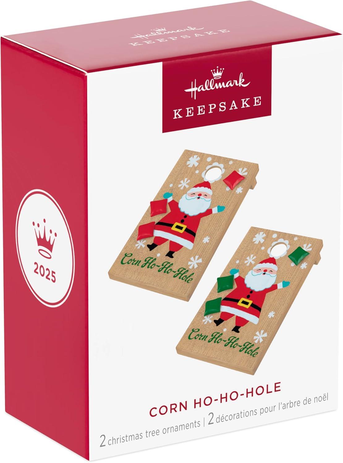 imageHallmark Keepsake Christmas Ornaments 2025 Corn HoHoHole Set of 2 Outdoor Games GiftsCorn HoHoHole