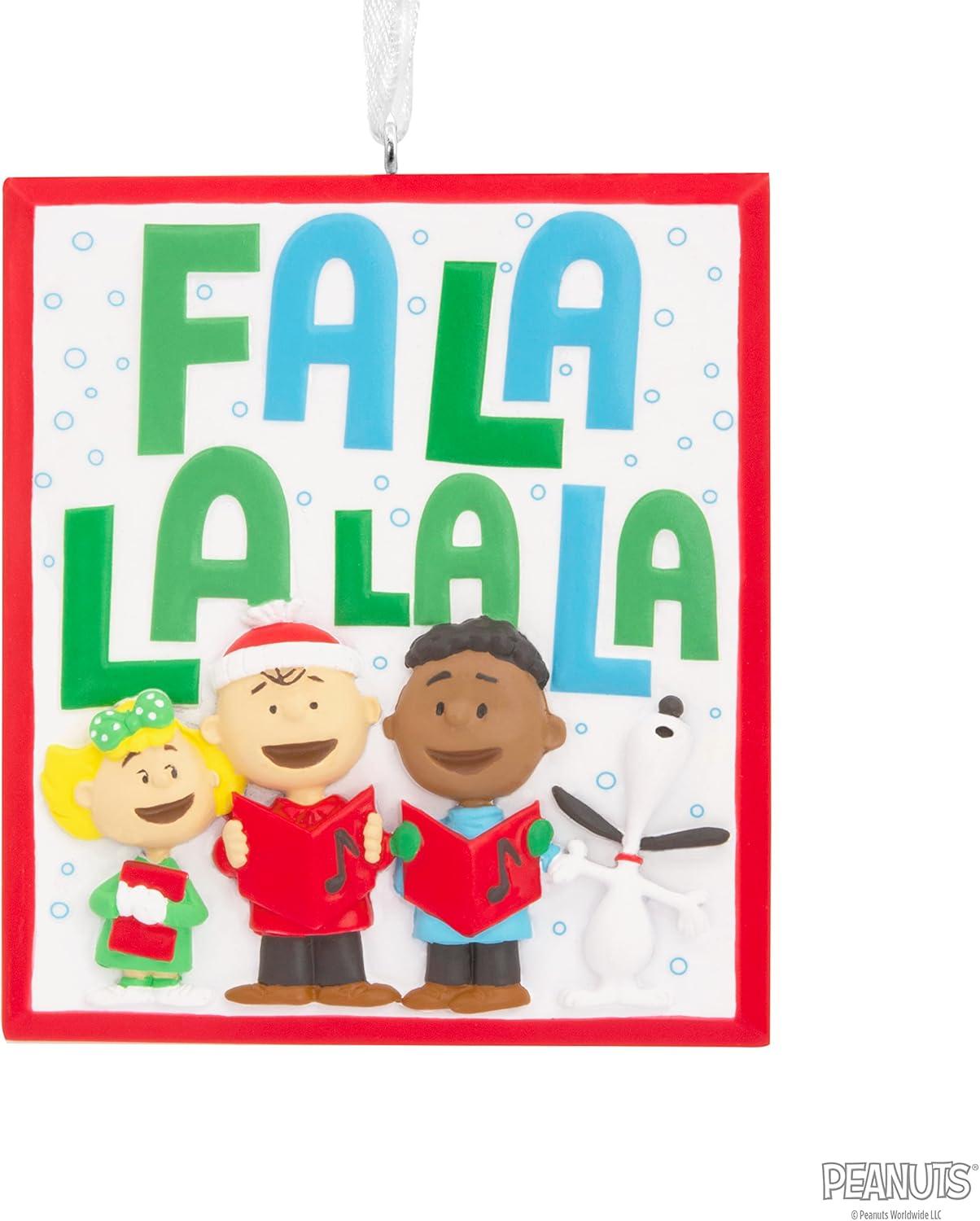 imageHallmark Peanuts NeQwa Art A Charlie Brown Christmas Christmas Ornament HandPainted GlassPeanuts Gang Carolers