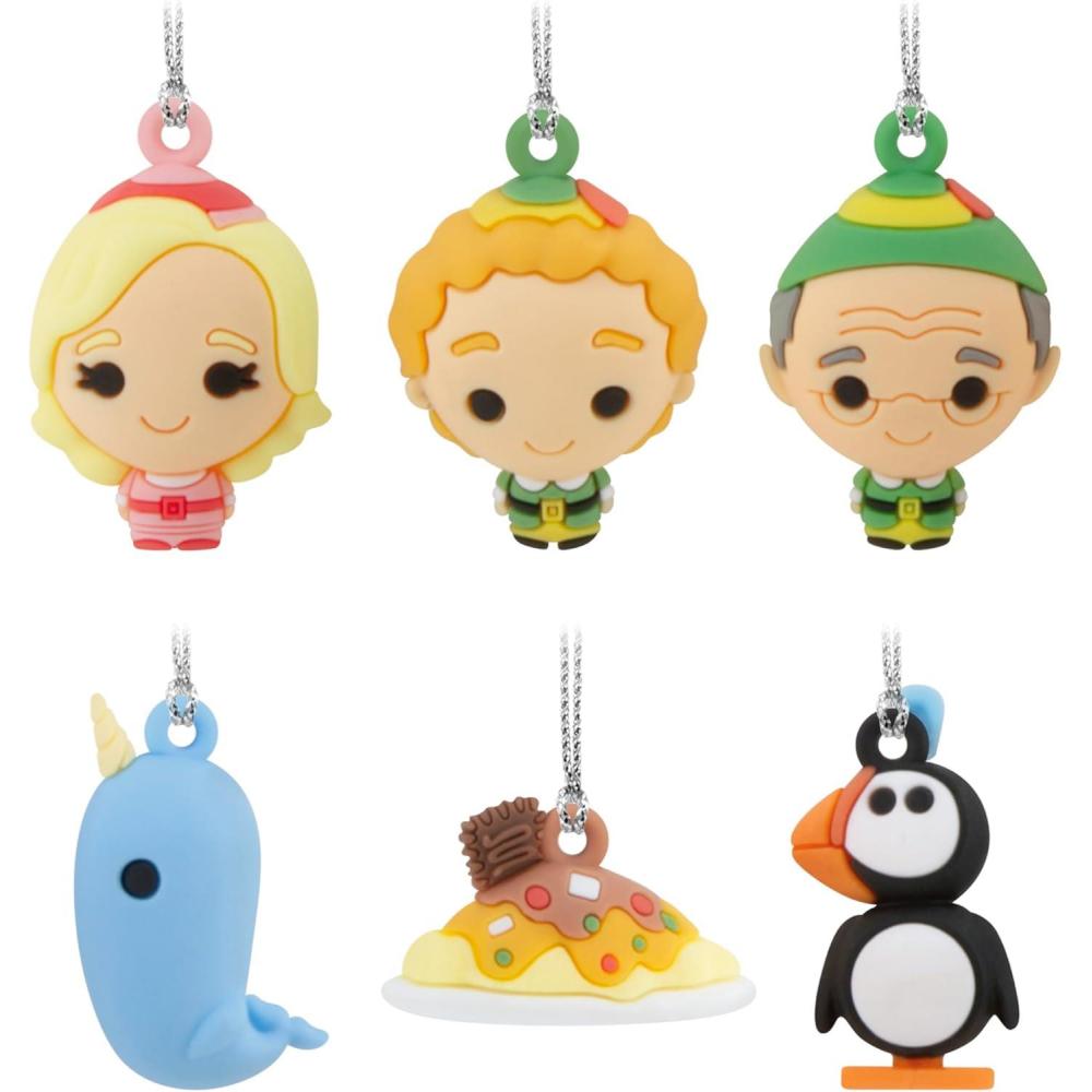 imageHallmark Elf Mini Christmas Ornaments Shatterproof Set of 6 Christmas Movie Gifts