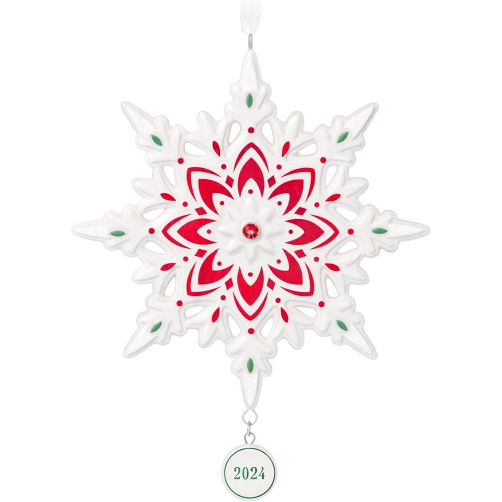 imageHallmark Keepsake Christmas Ornament 2024 Snowflake 2024 Porcelain Snowflake Gifts2024 Snowflake