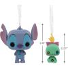 Hallmark Disney Stitch with Scrump Funko POP! Christmas Ornaments, Set of 2, Pop Culture Gifts