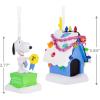 Hallmark Peanuts Snoopy and Holiday Doghouse Christmas Ornaments, Set of 2(Snoopy and Doghouse)