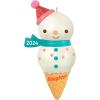 Hallmark Keepsake Christmas Ornament 2024, Daughter Snowman Ice Cream Cone 2024, Family Gifts(2024 Daughter)