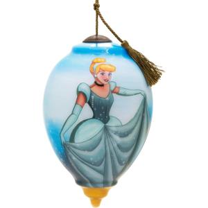 Hallmark Disney Princess Ne’Qwa Art Cinderella Christmas Ornament, Hand-Painted Glass(Ne’Qwa Disney Princess)