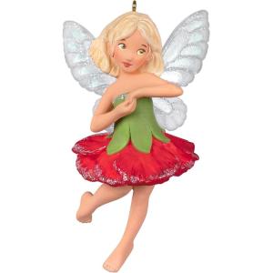 Hallmark Keepsake Christmas Ornament 2024, Fairy Messengers Hibiscus Fairy, Gift for Her(Carnation Fairy)