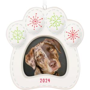 Hallmark Keepsake Christmas Ornament 2024, Puppy Love Poodle 2024, Gifts for Animal Lovers(2024 Happy Dog Photo Frame)