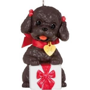 Hallmark Keepsake Christmas Ornament 2024, Puppy Love Poodle 2024, Gifts for Animal Lovers(2024 Puppy Love Poodle)