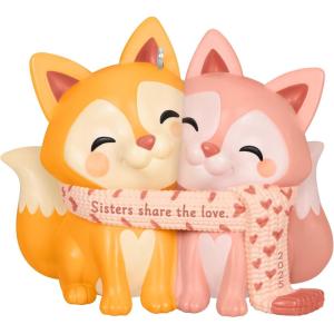 Hallmark Keepsake Christmas Ornament 2024, Sisters Warm Our Hearts 2024, Family Gifts(Sisters Share the Love)