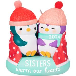 Hallmark Keepsake Christmas Ornament 2024, Sisters Warm Our Hearts 2024, Family Gifts(Sisters Warm our Hearts)