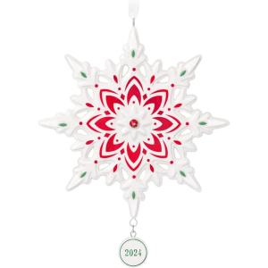 Hallmark Keepsake Christmas Ornament 2024, Snowflake 2024, Porcelain, Snowflake Gifts(2024 Snowflake)