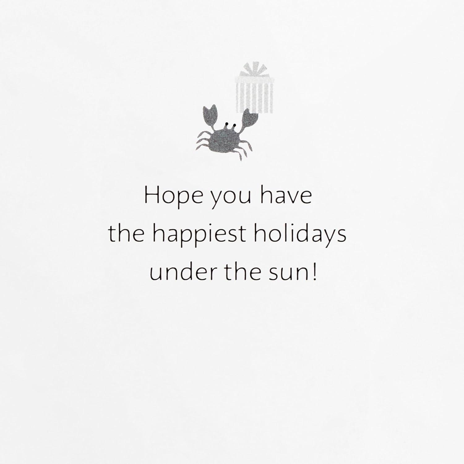 imageHallmark Boxed Christmas Cards Tropical Santa 16 Cards and 16 Envelopes Warmest Christmas Wishes