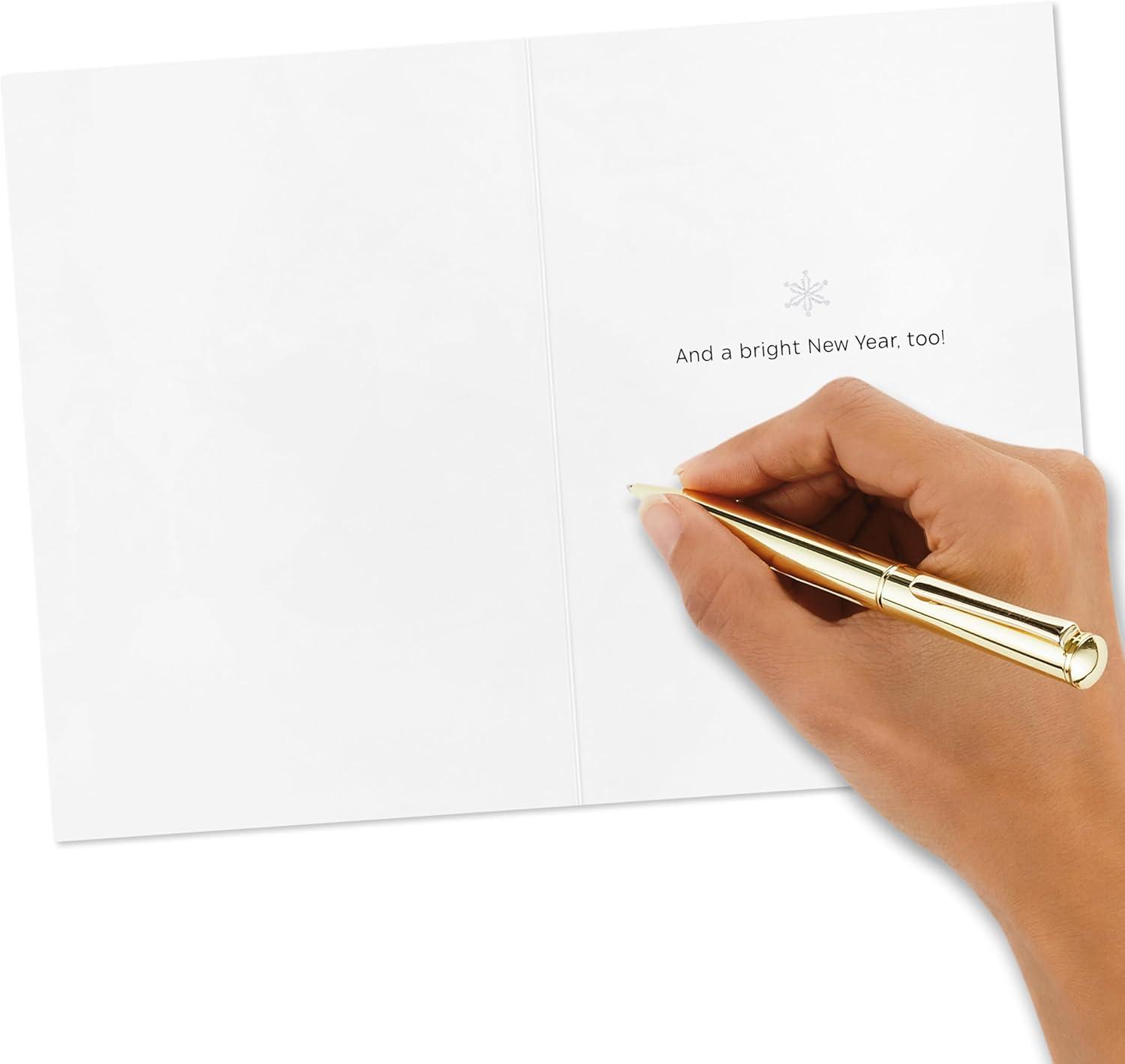 imageHallmark Bulk Retro Christmas Card Assortment 40 Cards and 40 Envelopes Pink and Green Ornaments Mod Lettering Vintage Santa ClausRetro Christmas