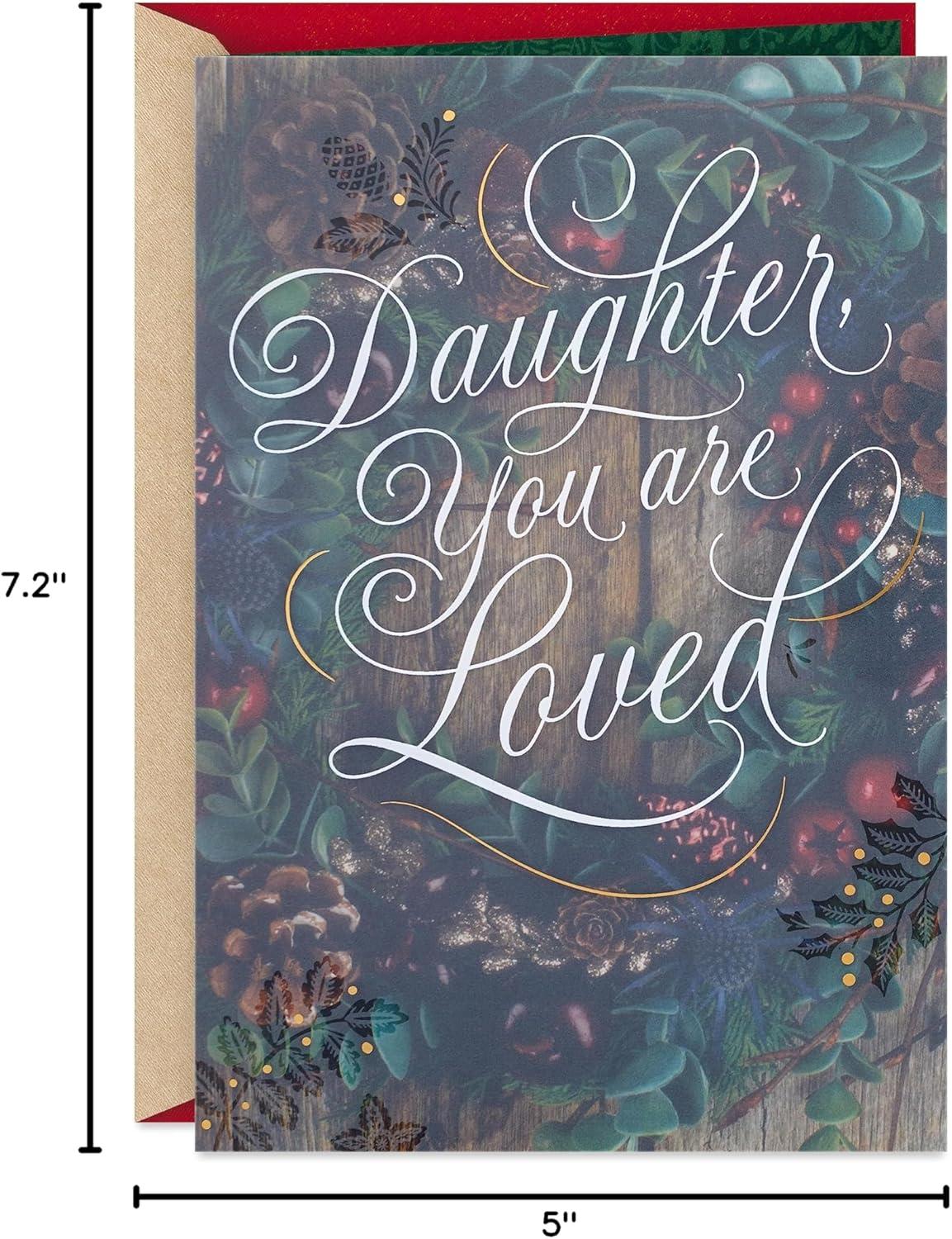 imageHallmark Christmas Card for Daughter You are Loved Winter WreathDaughter Winter Wreath