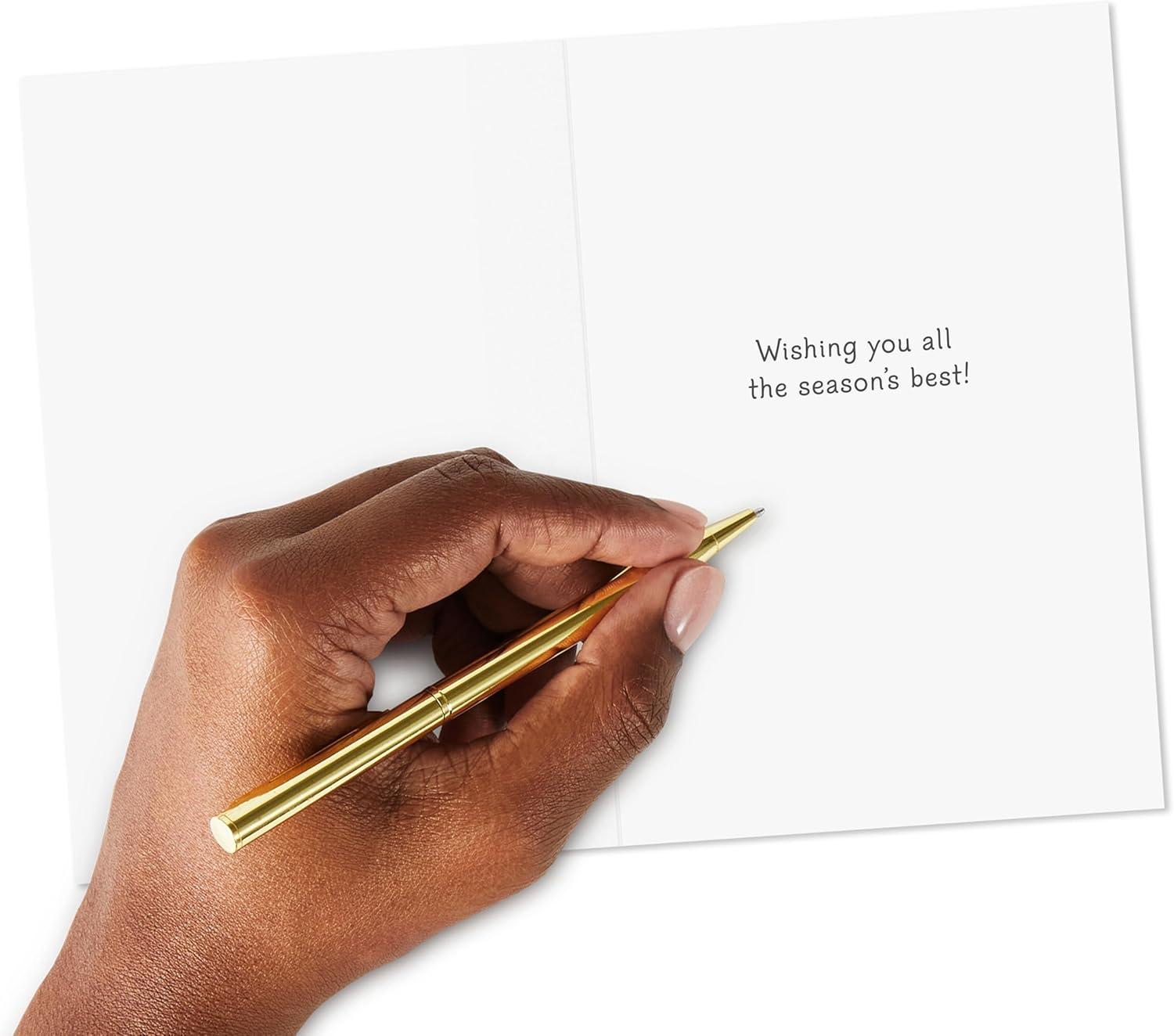 imageHallmark Christmas Cards 6 Cards with Envelopes Santa Driving Red CarWishing you all the seasons best