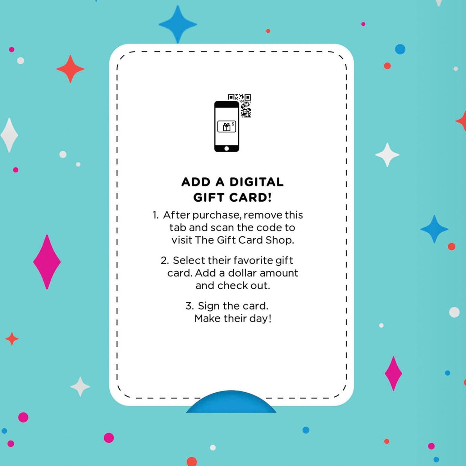 imageHallmark Gift Card Greeting Christmas Card Merry Mod SantaBirthday