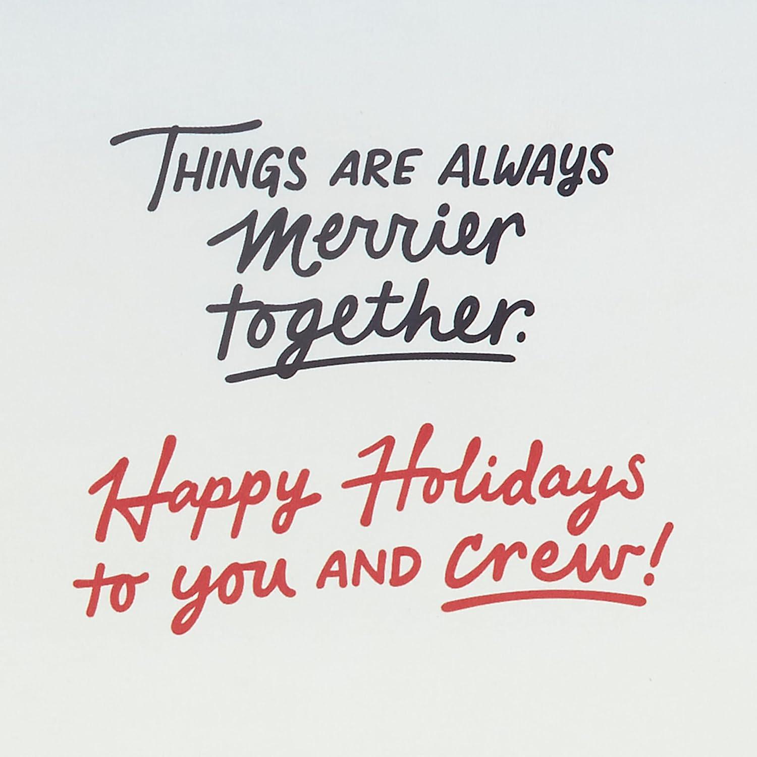 imageHallmark Musical Christmas Card for Family Santa and Flying Pugs