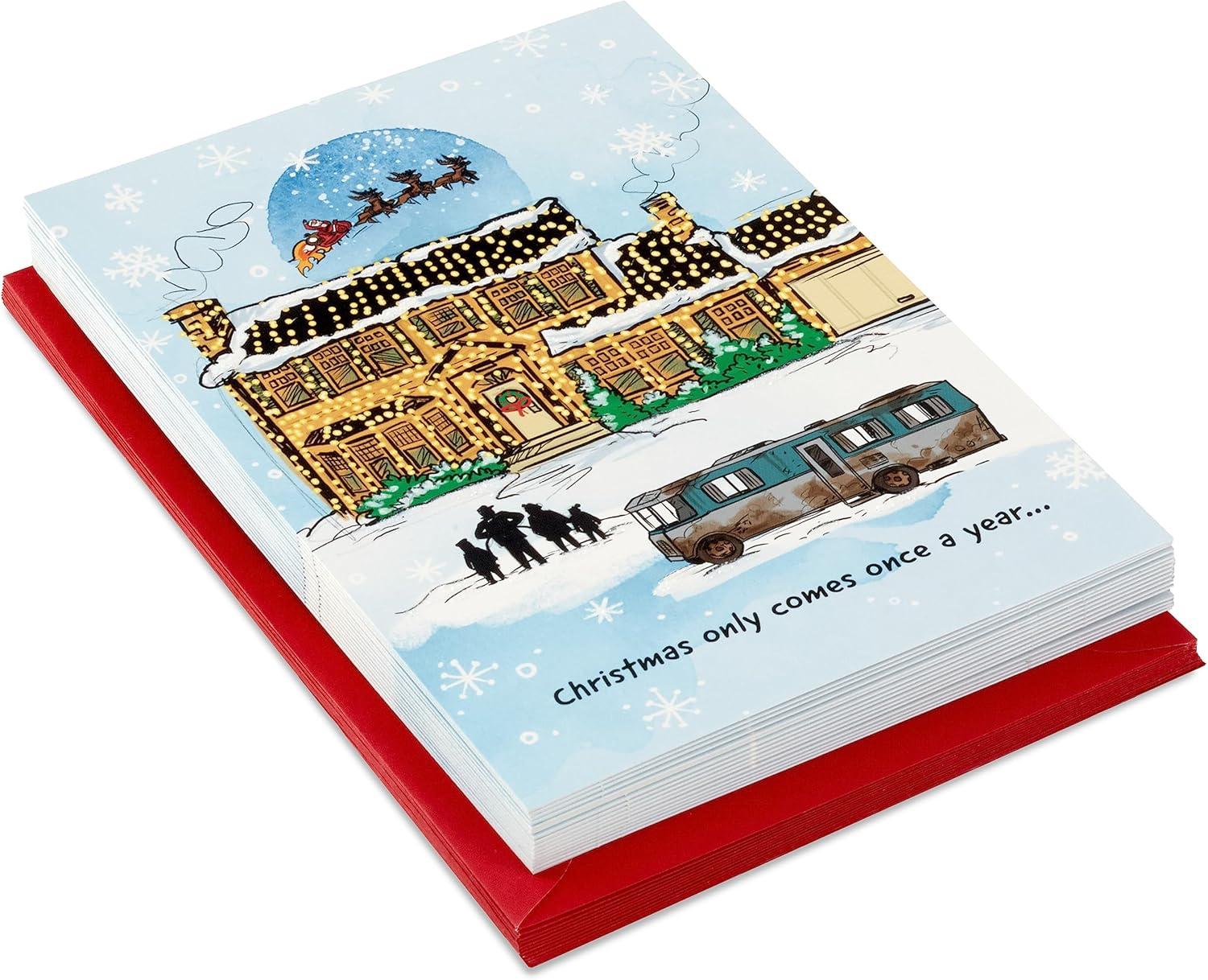 imageHallmark National Lampoons Christmas Vacation Funny Boxed Christmas Cards 16 Cards and Envelopes