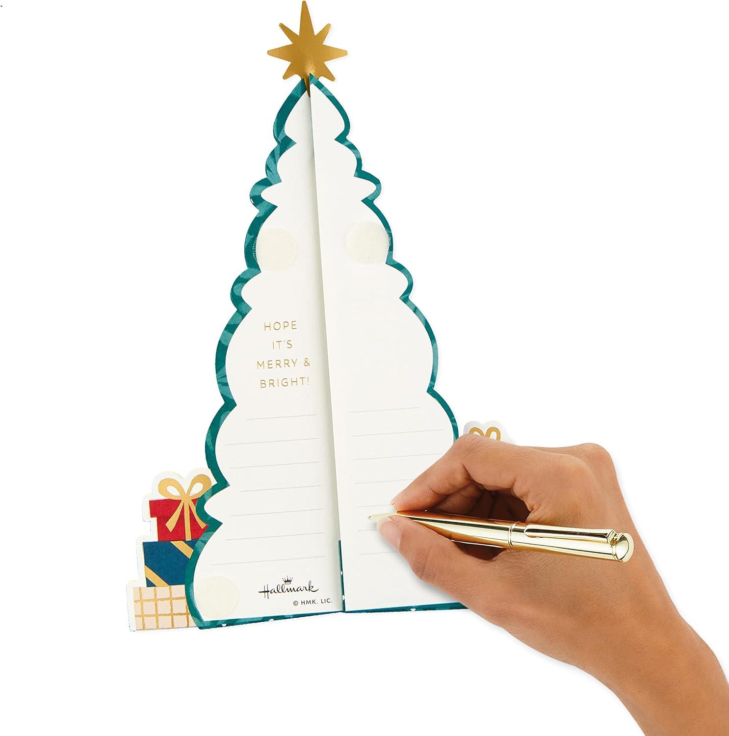 imageHallmark Paper Wonder Musical Pop Up Christmas Card Let It Snow SnowmanChristmas Tree
