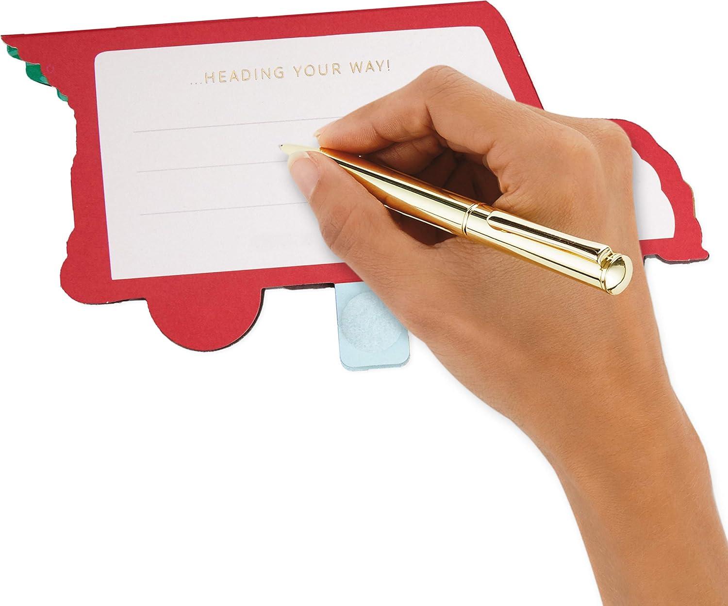 imageHallmark Paper Wonder Musical Pop Up Christmas Card Let It Snow SnowmanRed Truck