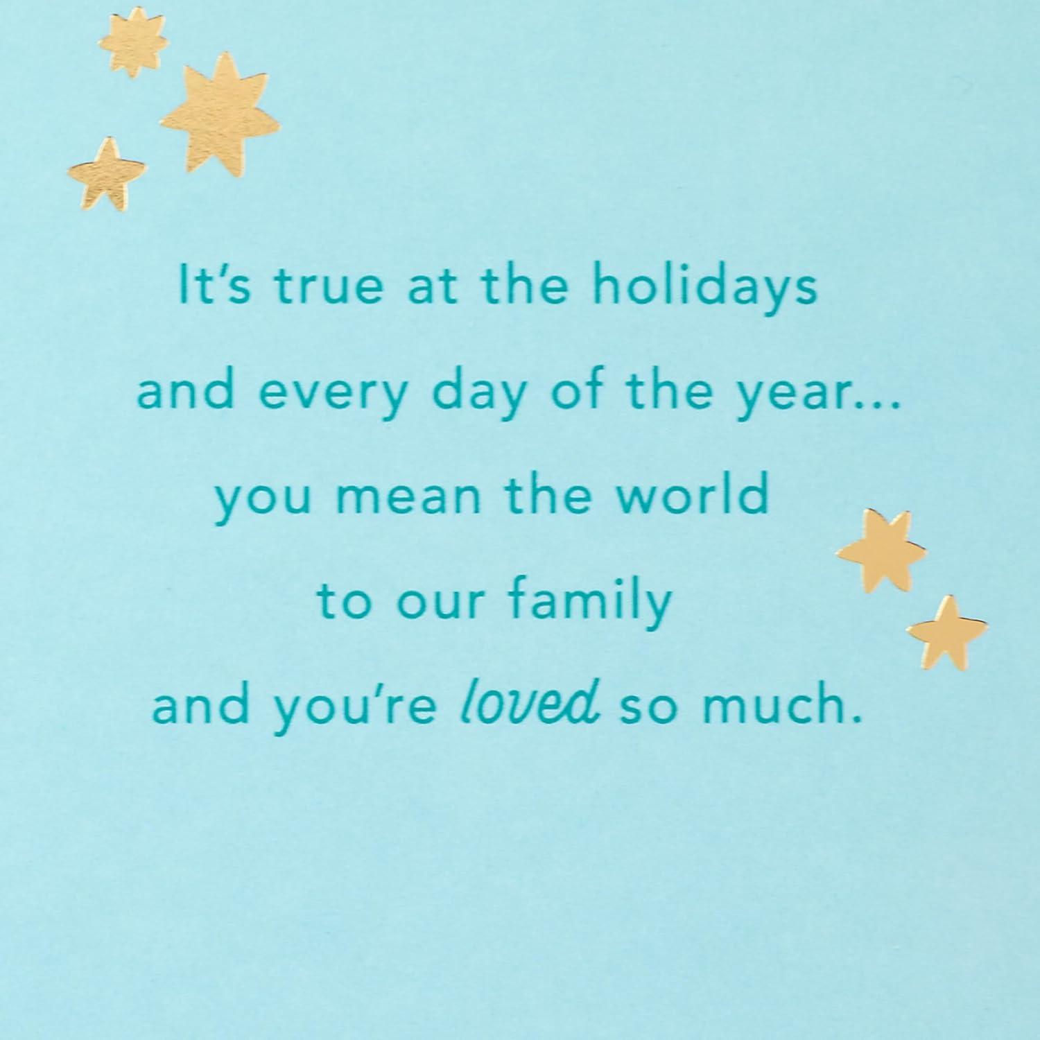 imageHallmark Personalized Christmas Card Youre A Gift for Grandma Grandpa Brother Sister Aunt Uncle