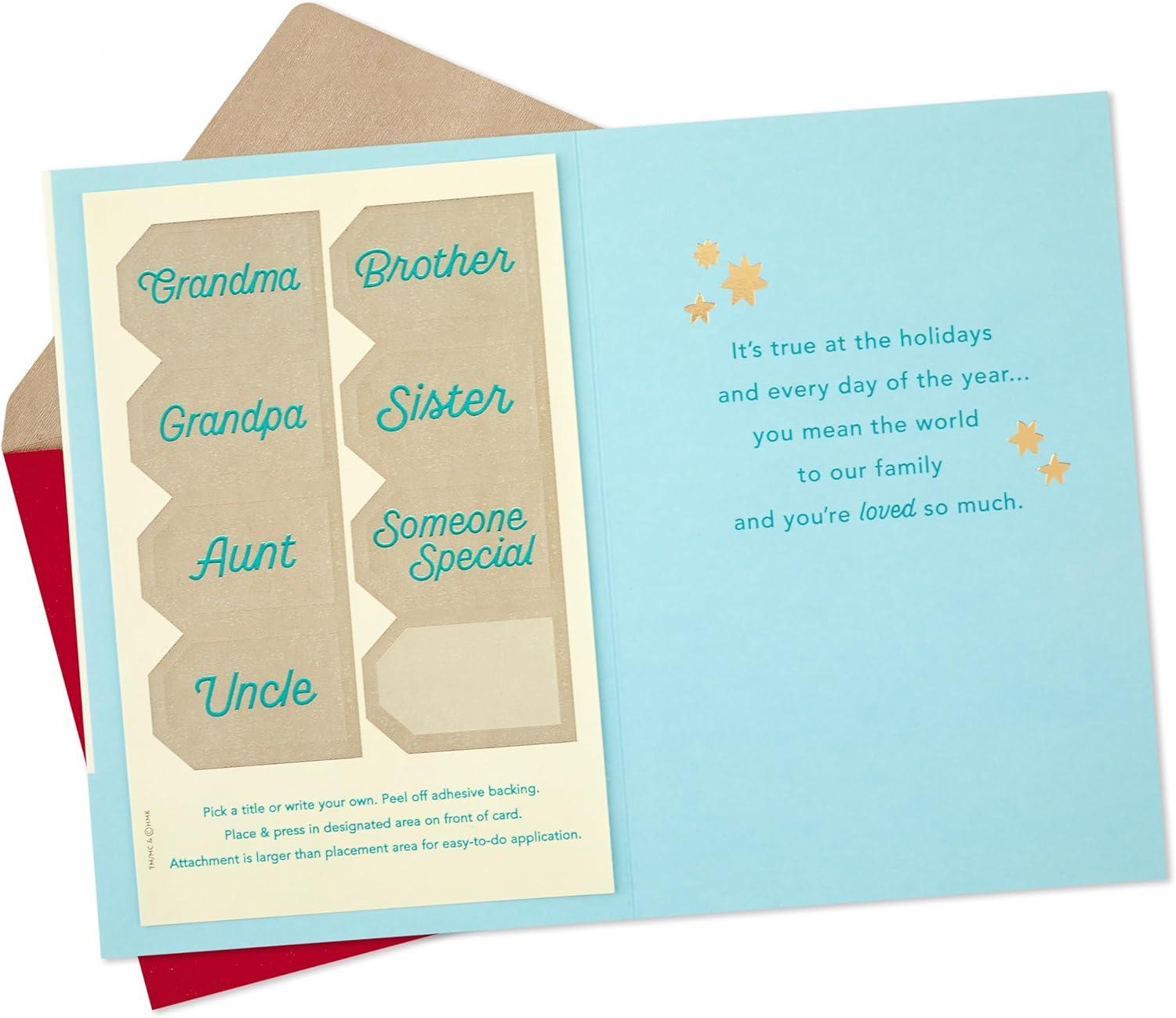 imageHallmark Personalized Christmas Card Youre A Gift for Grandma Grandpa Brother Sister Aunt Uncle