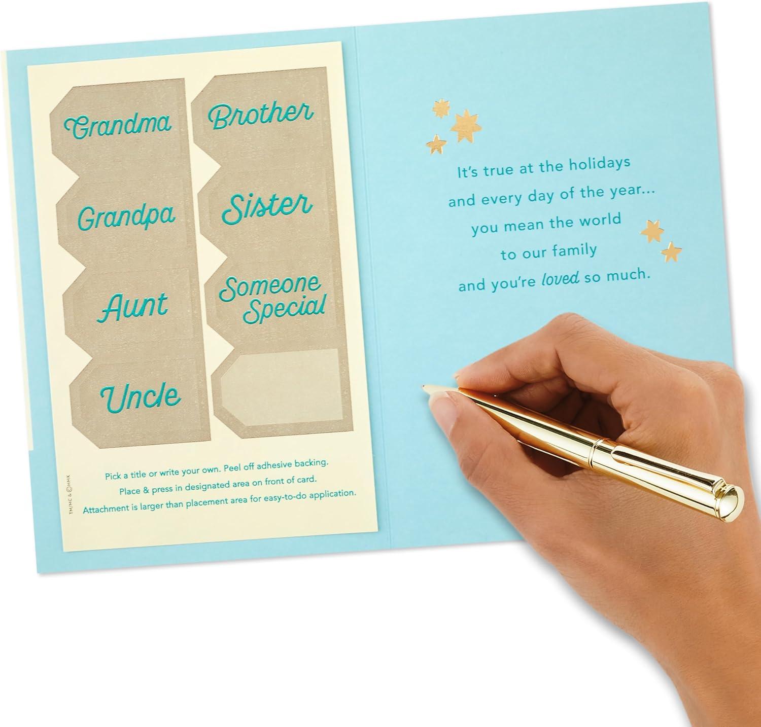 imageHallmark Personalized Christmas Card Youre A Gift for Grandma Grandpa Brother Sister Aunt Uncle