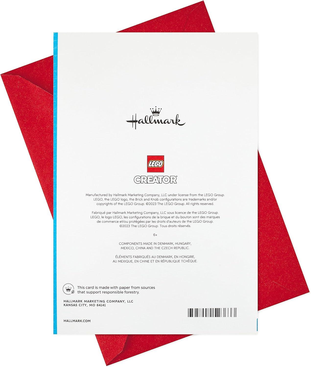 imageHallmark Rainbow Letters Christmas Greeting Card You Make the World Merry for Kids Teens GrandchildrenLEGO Skiing Santa