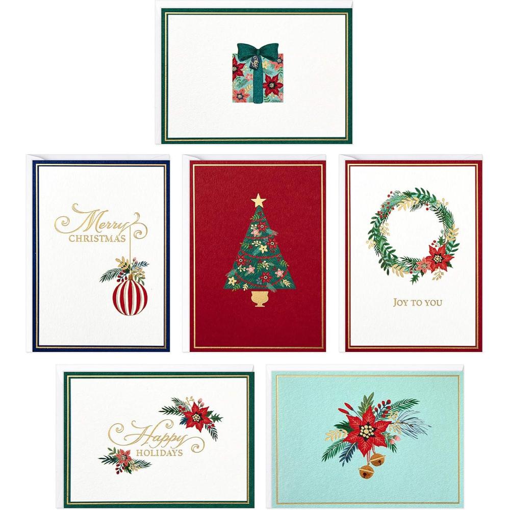 imageHallmark Blank Cards Boxed Christmas Cards Assortment Christmas Lights ampamp Presents 24 Cards and EnvelopesClassic Holiday Icons Blank Note Assortment