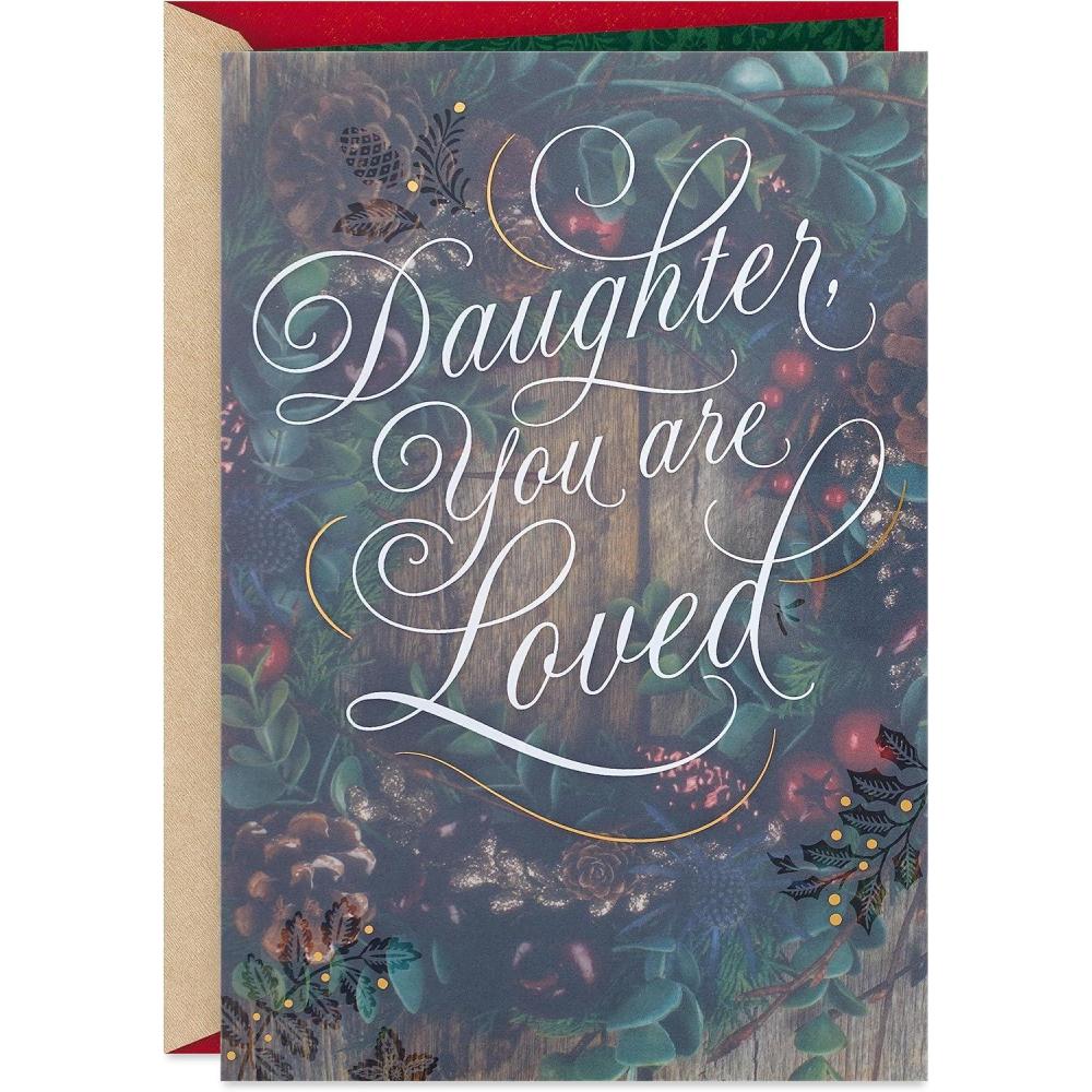 imageHallmark Christmas Card for Daughter You are Loved Winter WreathDaughter Winter Wreath