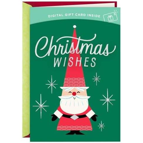 imageHallmark Gift Card Greeting Christmas Card Merry Mod SantaChristmas Wishes
