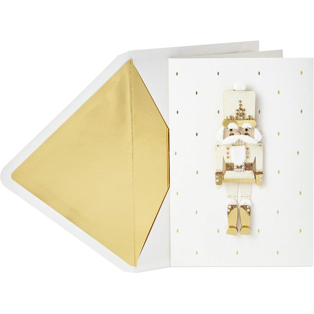 imageHallmark Signature Christmas Card Merry Christmas LetteringNutcracker